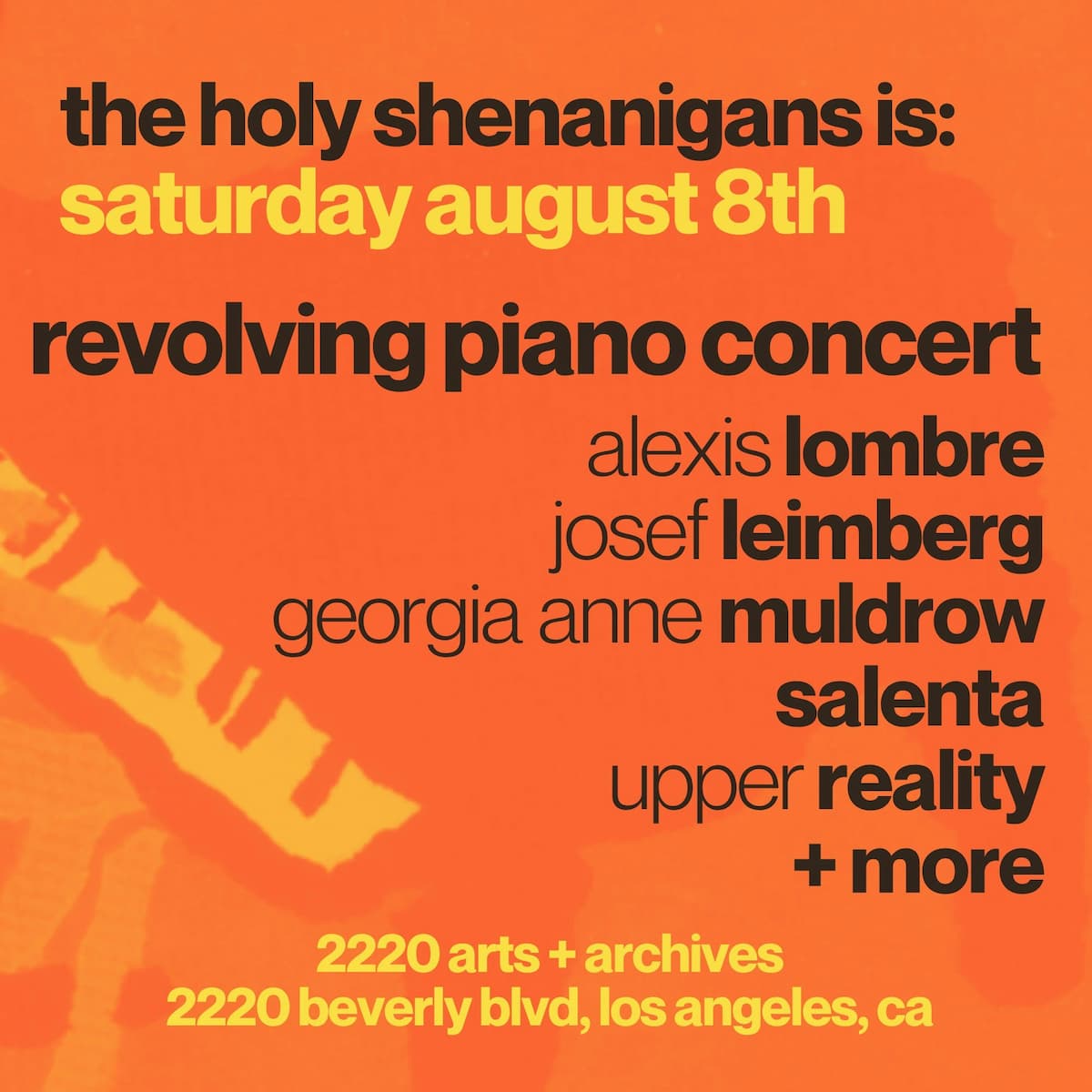 Windgrease Festival: Revolving Piano Concert