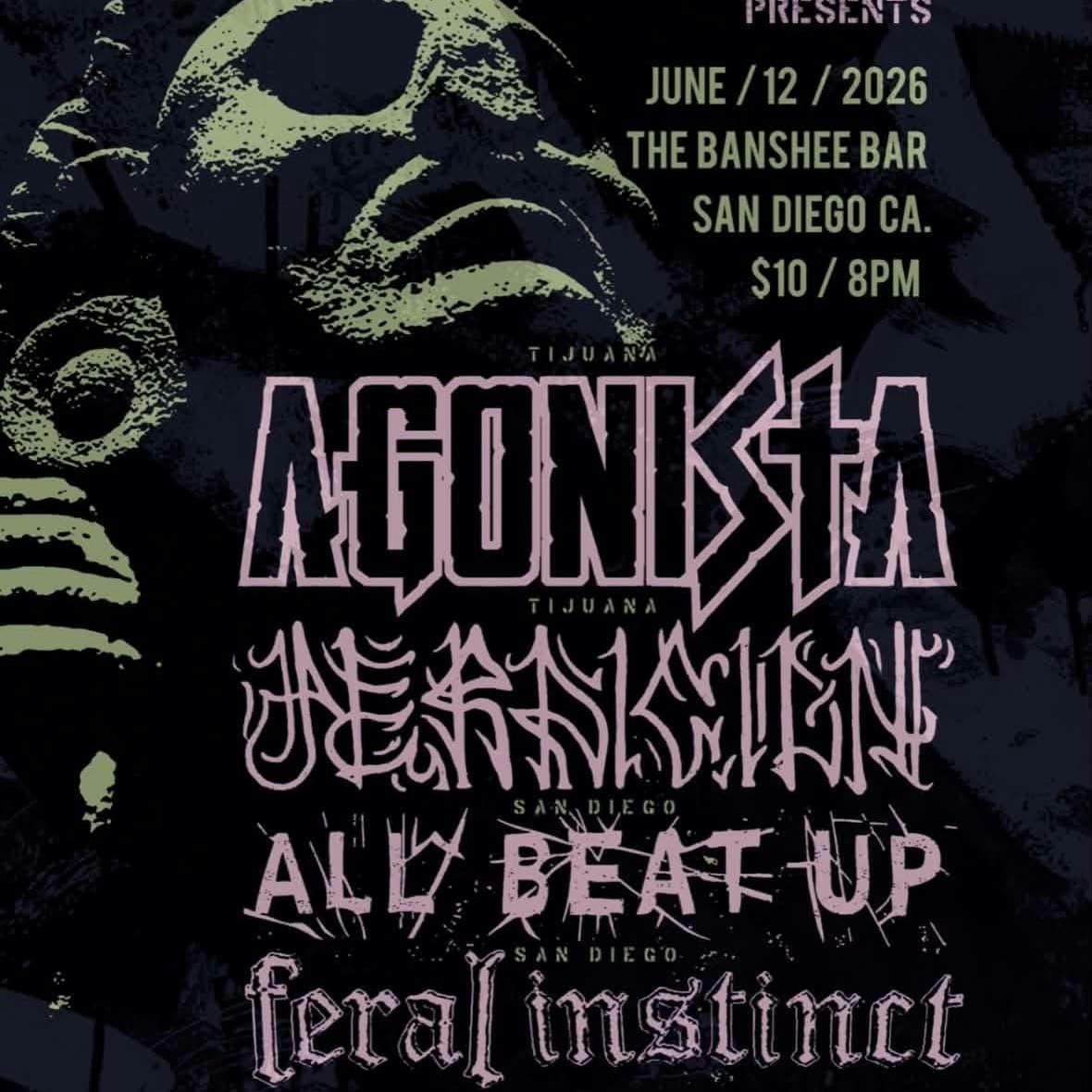 Agonista, All Beat Up, Perdicion, and Feral Instinct