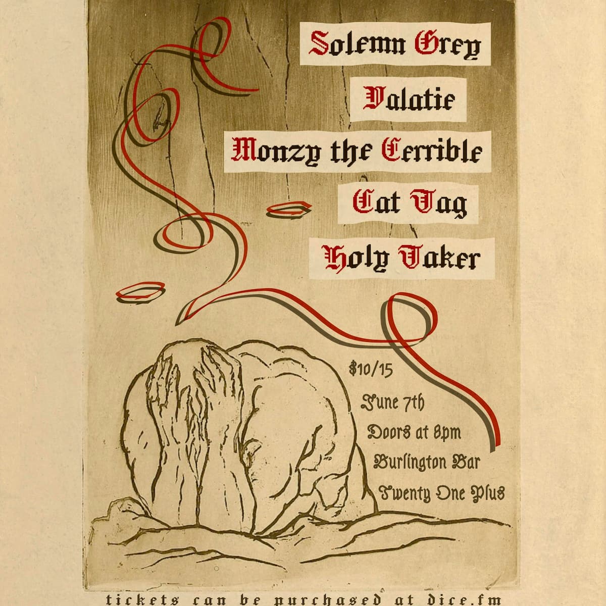Solemn Grey // Valatie // Monzy the Terrible // Cat Tag // Holy Taker