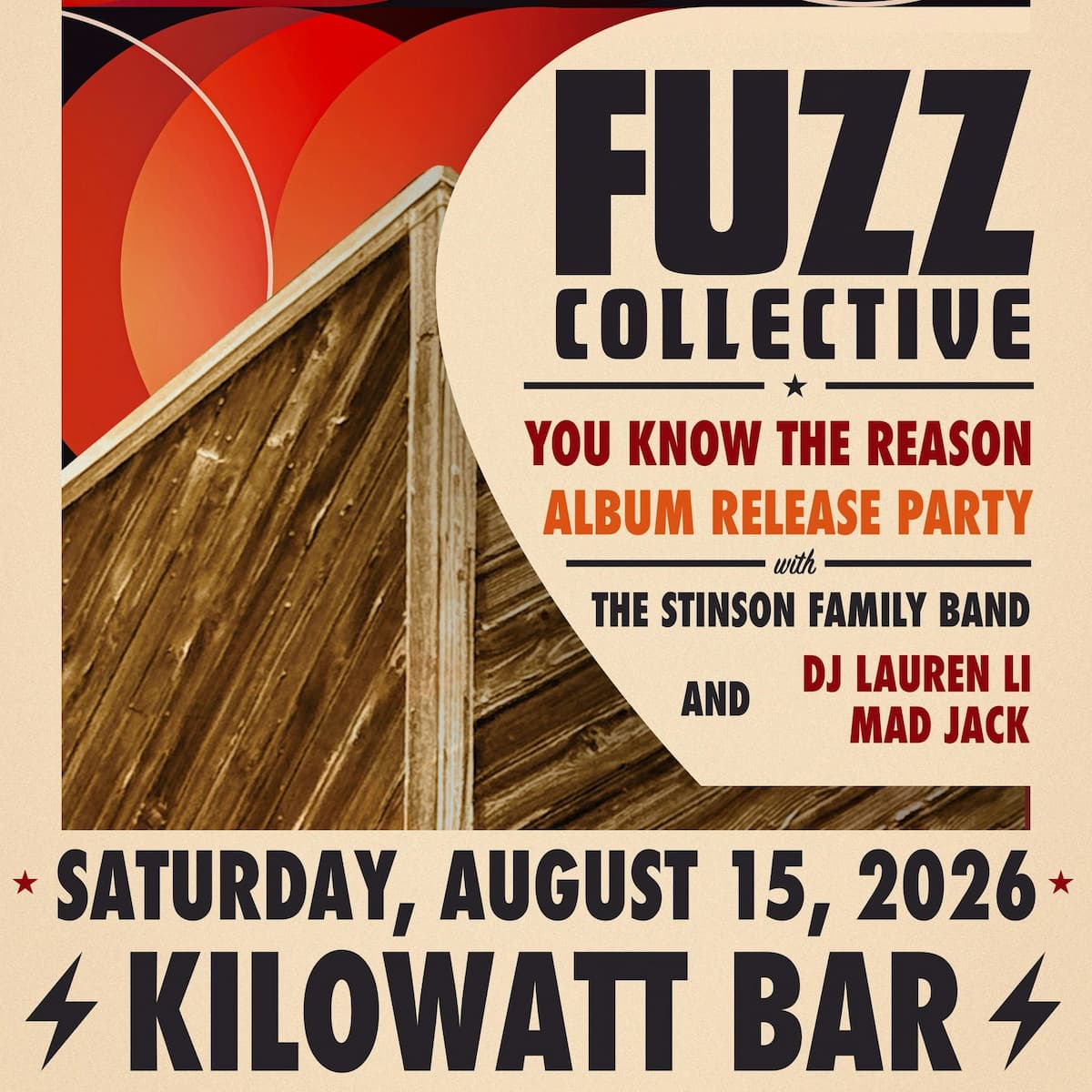 Fuzz Collective Album Release Party w/ The Stinson Family Band, DJ Lauren Li & DJ Mad Jack