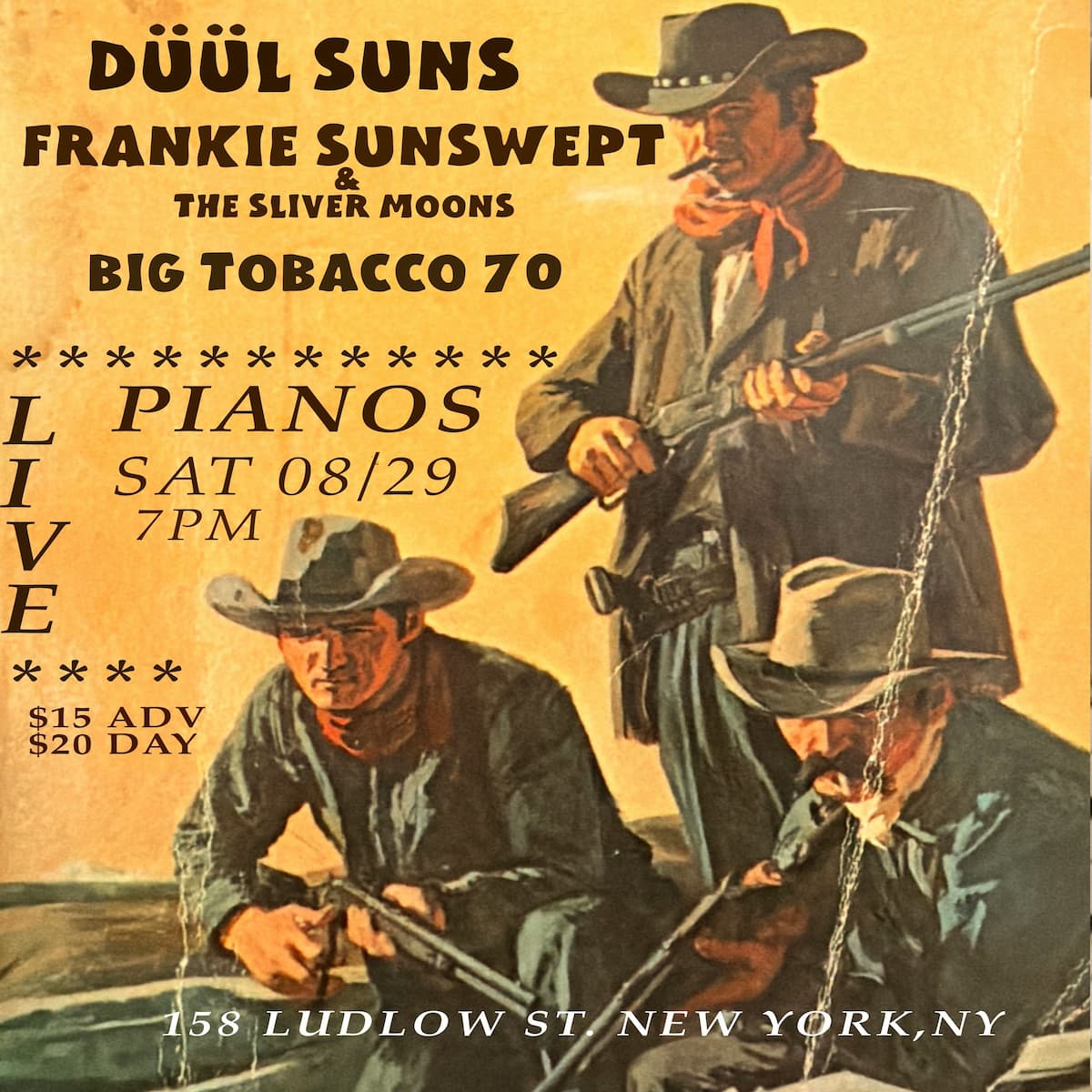 DÜÜL Suns / Frankie Sunswept & The Silver Moons / Big Tobacco 70